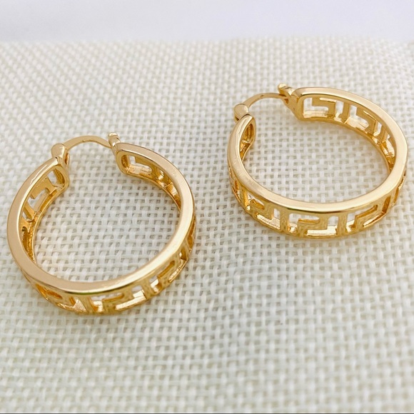 Large Greek Hoops - Picture 1 of 8